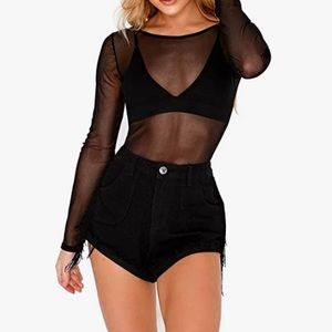 Sheer bodysuit top